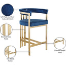 Meridian Marcello Navy Velvet Counter Stool IMAGE 8