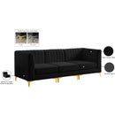 Meridian Alina Black Velvet Modular Sofa IMAGE 19