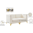 Meridian Alina Cream Velvet Modular Sofa IMAGE 18
