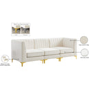 Meridian Alina Cream Velvet Modular Sofa IMAGE 18