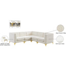 Meridian Alina Cream Velvet Modular Sectional IMAGE 18