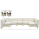 Meridian Alina Cream Velvet Modular Sectional IMAGE 14