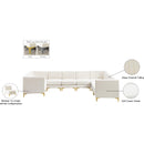 Meridian Alina Cream Velvet Modular Sectional IMAGE 20