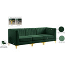 Meridian Alina Green Velvet Modular Sofa IMAGE 18