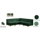 Meridian Alina Green Velvet Modular Sectional IMAGE 18