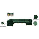 Meridian Alina Green Velvet Modular Sectional IMAGE 19