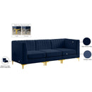 Meridian Alina Navy Velvet Modular Sofa IMAGE 18