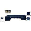 Meridian Alina Navy Velvet Modular Sectional IMAGE 19