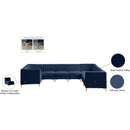 Meridian Alina Navy Velvet Modular Sectional IMAGE 20