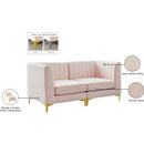 Meridian Alina Pink Velvet Modular Sofa IMAGE 18