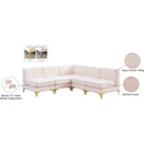 Meridian Alina Pink Velvet Modular Sectional IMAGE 18