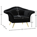 Meridian Lips Black Velvet Chair IMAGE 15