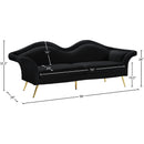 Meridian Lips Black Velvet Sofa IMAGE 15