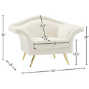 Meridian Lips Cream Velvet Chair IMAGE 15