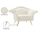 Meridian Lips Cream Velvet Chair IMAGE 16