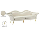 Meridian Lips Cream Velvet Sofa IMAGE 16