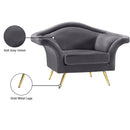 Meridian Lips Grey Velvet Chair IMAGE 16