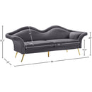 Meridian Lips Grey Velvet Sofa IMAGE 15