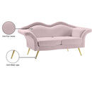 Meridian Lips Pink Velvet Loveseat IMAGE 16