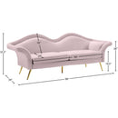 Meridian Lips Pink Velvet Sofa IMAGE 15