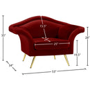Meridian Lips Red Velvet Chair IMAGE 15