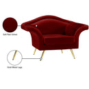 Meridian Lips Red Velvet Chair IMAGE 16
