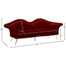 Meridian Lips Red Velvet Sofa IMAGE 15