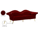 Meridian Lips Red Velvet Sofa IMAGE 16