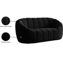 Meridian Elijah Black Velvet Loveseat IMAGE 11
