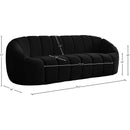 Meridian Elijah Black Velvet Sofa IMAGE 10