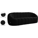 Meridian Elijah Black Velvet Sofa IMAGE 11