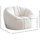 Meridian Elijah Cream Velvet Chair IMAGE 10