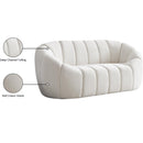 Meridian Elijah Cream Velvet Loveseat IMAGE 11