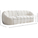 Meridian Elijah Cream Velvet Sofa IMAGE 10