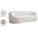 Meridian Elijah Cream Velvet Sofa IMAGE 11