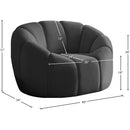 Meridian Elijah Grey Velvet Chair IMAGE 10