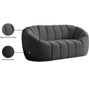 Meridian Elijah Grey Velvet Loveseat IMAGE 11