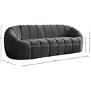 Meridian Elijah Grey Velvet Sofa IMAGE 10