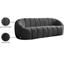 Meridian Elijah Grey Velvet Sofa IMAGE 11