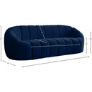 Meridian Elijah Navy Velvet Sofa IMAGE 10