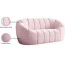 Meridian Elijah Pink Velvet Loveseat IMAGE 11