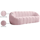 Meridian Elijah Pink Velvet Sofa IMAGE 11