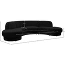 Meridian Rosa Black Velvet 3 pc Sectional (3 Boxes) IMAGE 13