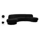 Meridian Rosa Black Velvet 3 pc Sectional (3 Boxes) IMAGE 14