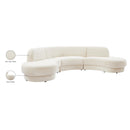 Meridian Rosa Cream Velvet 3 pc Sectional (3 Boxes) IMAGE 14