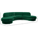Meridian Rosa Green Velvet 3 pc Sectional (3 Boxes) IMAGE 13