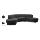 Meridian Rosa Grey Velvet 3 pc Sectional (3 Boxes) IMAGE 14