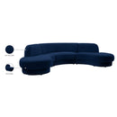 Meridian Rosa Navy Velvet 3 pc Sectional (3 Boxes) IMAGE 14