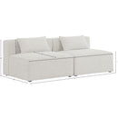 Meridian Cube Cream Durable Linen Textured Modular Sofa IMAGE 7