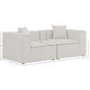 Meridian Cube Cream Durable Linen Textured Modular Sofa IMAGE 9